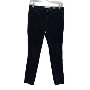 Pilcro & The Letterpress Anthropologie  Black Corduroy Slim-Fit Womens Pants Siz